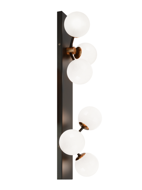 Matteo Lighting Novu 6 Light Wall Sconce in Combination Finishes Model: W83006AGOP