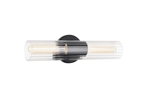Matteo Lighting Odette 2 Light Wall Sconce in Black Model: S05401BK