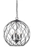 Matteo Lighting Parisian Mesh 4 Light Pendant in Black Model: C54404MB