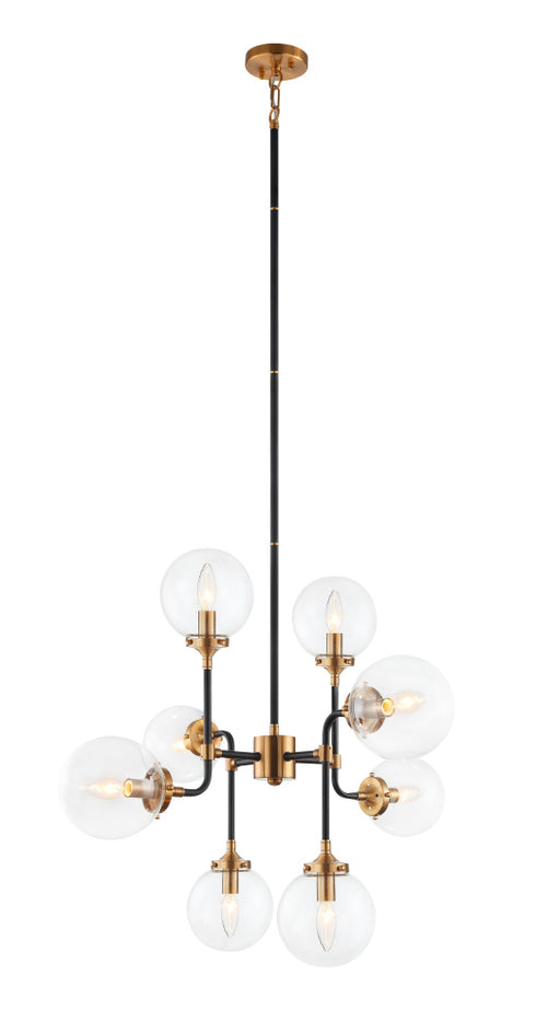 Matteo Lighting Particles in Aged Gold Brass Pendant Model: C58208AGCL