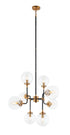Matteo Lighting Particles in Aged Gold Brass Pendant Model: C58208AGCL