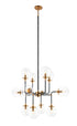 Matteo Lighting Particles in Aged Gold Brass Pendant Model: C58212AGCL