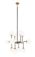 Matteo Lighting Particles in Aged Gold Brass Pendant Model: C58212AGCL