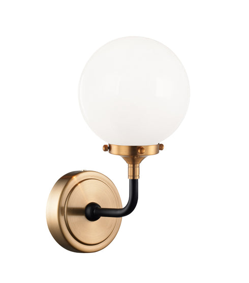 Matteo Lighting Particles in Aged Gold Brass Wall Sconce Model: W58201AGCL