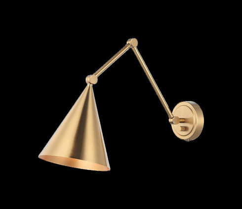 Matteo Lighting Pearson in Aged Gold Brass Wall Sconce Model: S16521AG