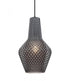 Matteo Lighting Quilted Gem in Matte Black Pendant Model: C68101SM