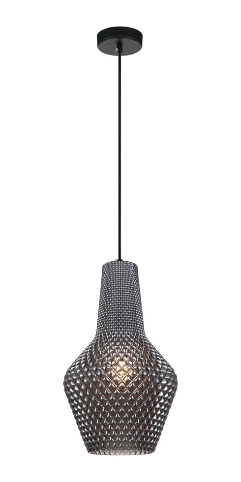 Matteo Lighting Quilted Gem in Matte Black Pendant Model: C68101SM