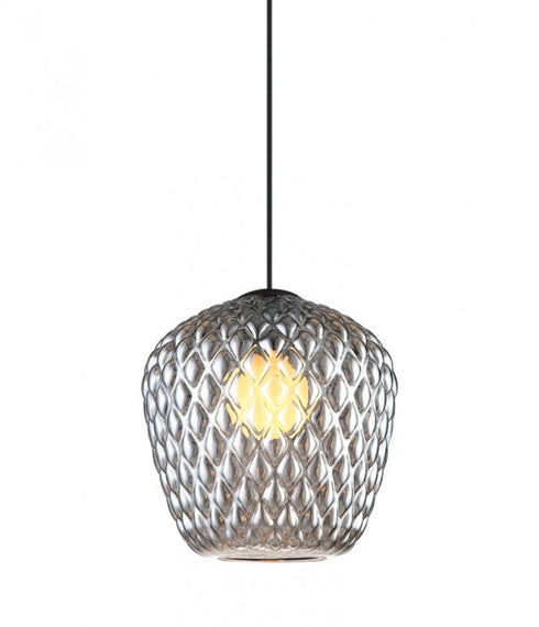 Matteo Lighting Quilted Gem in Matte Black Pendant Model: C68103SM