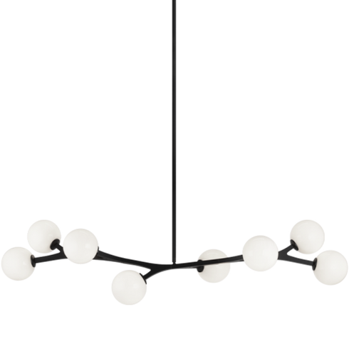 Matteo Lighting Rami 8 Light Chandelier in Black Model: C81508BKOP