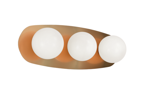 Matteo Lighting Razz 3 Light Wall Sconce in Combination Finishes Model: S15703AGOP