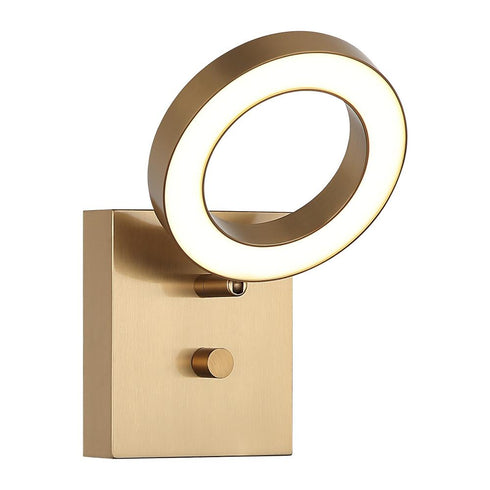 Matteo Lighting Realm 1 Light Wall Sconce in Gold Model: S12801AG