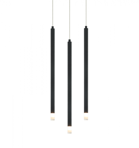 Matteo Lighting Reigndrop 3 Light Pendant in Black Model: C63103MB