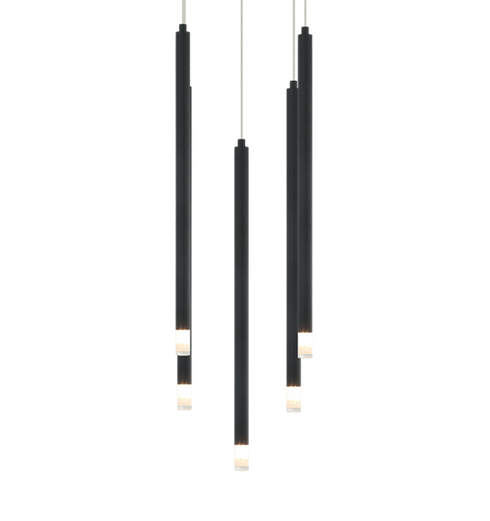 Matteo Lighting Reigndrop 5 Light Pendant in Black Model: C63105MB