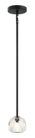 Matteo Lighting Rosa 1 Light Pendants in Black Model: C61401MB