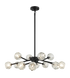 Matteo Lighting Rosa 12 Light Chandelier in Black Model: C61412MB