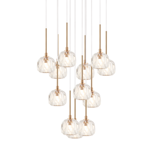 Matteo Lighting Rosa 12 Light Chandelier in Combination Finishes Model: C61442AG