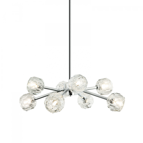 Matteo Lighting Rosa 8 Light Pendants in Chrome Model: C61408CH