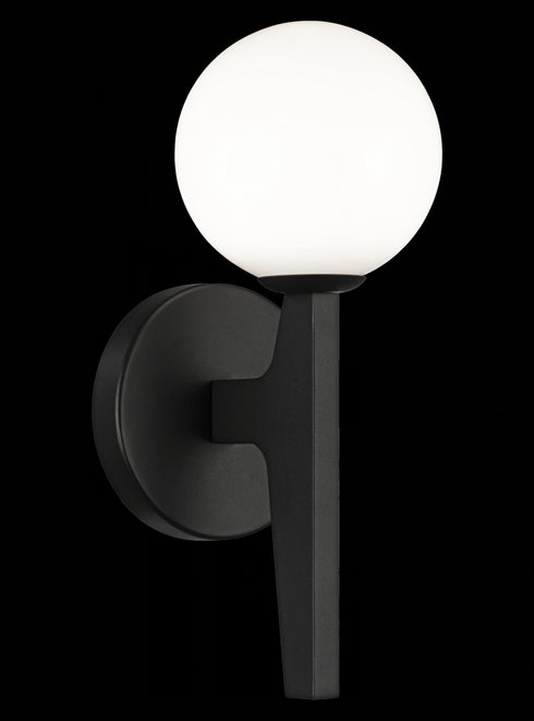 Matteo Lighting Scriben 1 Light Wall Sconce in Black Model: W34901MBOP