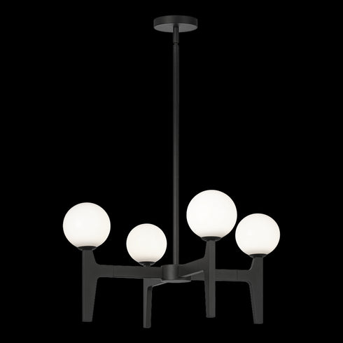 Matteo Lighting Scriben 4 Light Pendants in Combination Finishes Model: C34904AGOP