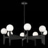 Matteo Lighting Scriben 8 Light Pendants in Combination Finishes Model: C34908AGOP