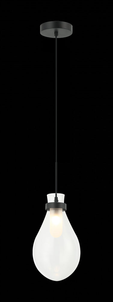 Matteo Lighting Seranna 1 Light Pendants in Black Model: C31901MB