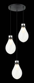 Matteo Lighting Seranna 3 Light Pendants in Combination Finishes Model: C31903AG