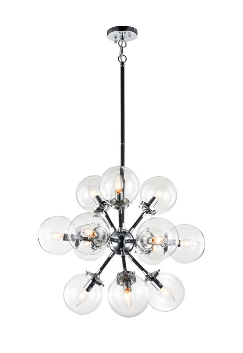 Matteo Lighting Soleil in Aged Gold Brass Chandelier Model: C62812AGCL