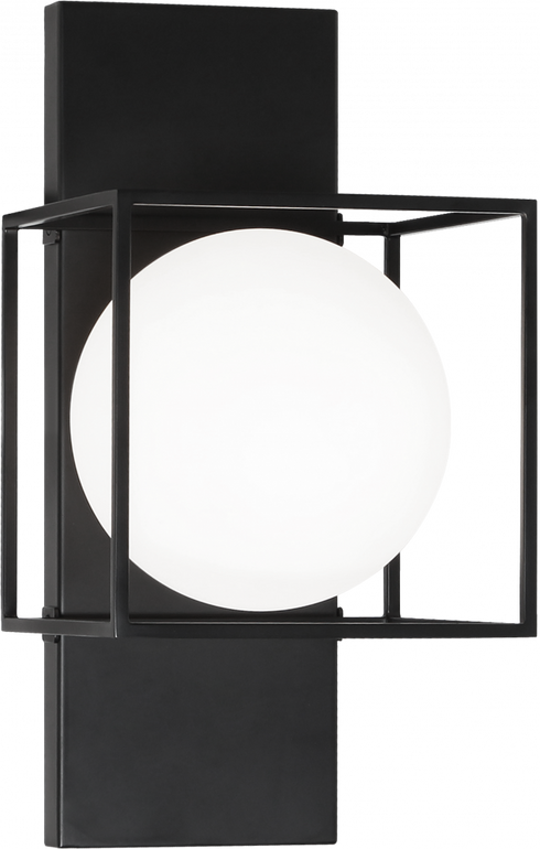 Matteo Lighting Squircle 1 Light Wall Sconce in Black Model: S03811BK