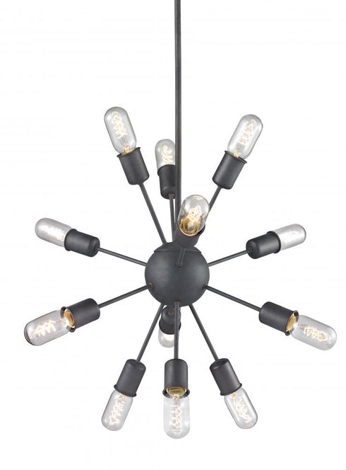 Matteo Lighting STANHILL VISION 12 Light Chandelier in Gray Model: C49912DG