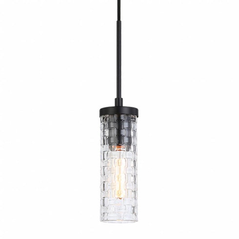 Matteo Lighting Weaver 1 Light Pendants in Black Model: C32101BK