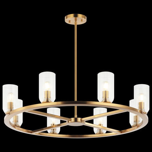 Matteo Lighting Westlock 8 Light Pendants in Combination Finishes Model: C34008AG