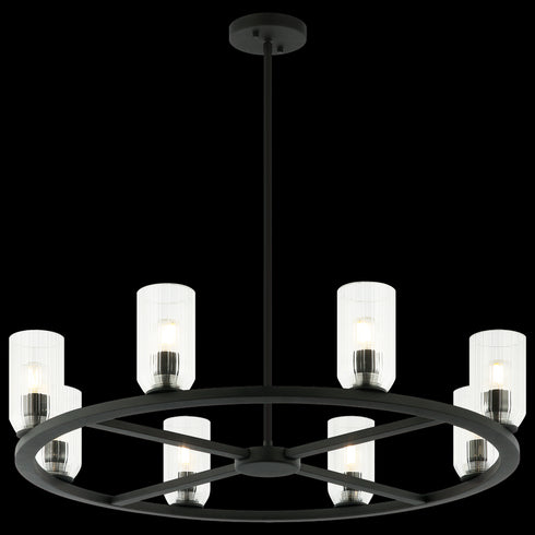 Matteo Lighting Westlock 8 Light Pendants in Combination Finishes Model: C34008AG