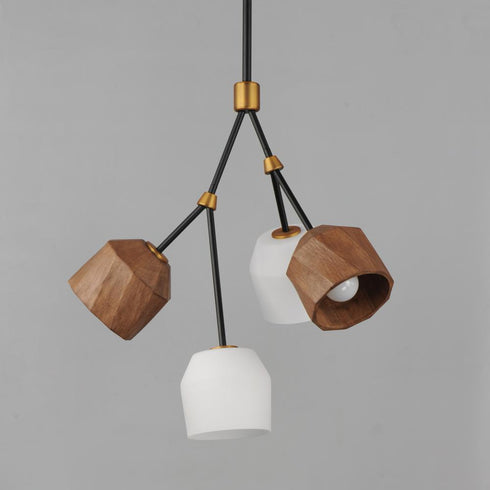 Maxim Akimbo Multi Light Pendant in Dark Bronze/Antique Brass Finish Model: 28274DBZAB