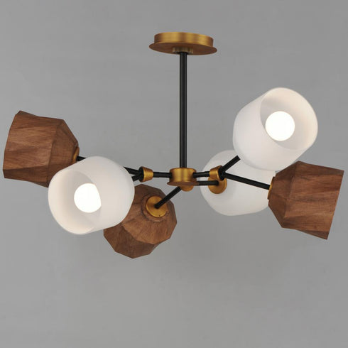 Maxim Akimbo Multi Light Pendant in Dark Bronze/Antique Brass Finish Model: 28276DBZAB