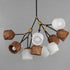 Maxim Akimbo Multi Light Pendant in Dark Bronze/Antique Brass Finish Model: 28278DBZAB