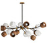 Maxim Akimbo Multi Light Pendant in Dark Bronze/Antique Brass Finish Model: 28279DBZAB