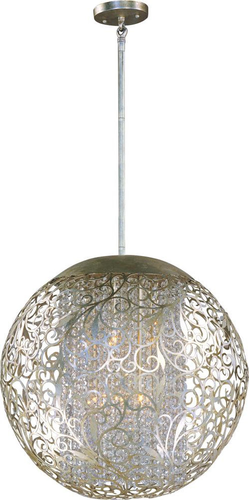 Maxim Arabesque Single Pendant in Golden Silver Finish Model: 24156BCGS