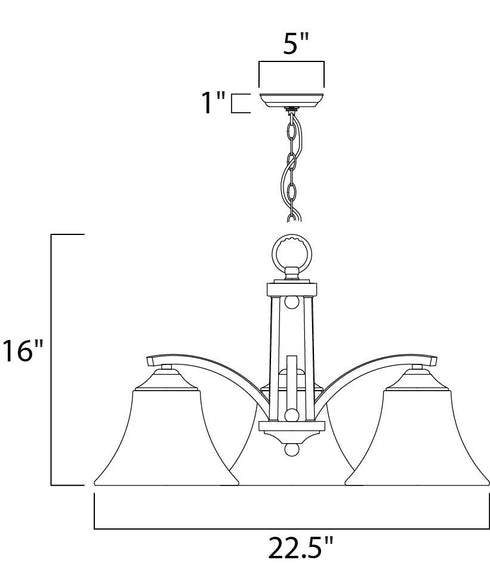 Maxim Aurora Down Light Chandelier in Satin Nickel Finish Model: 20094FTSN