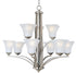 Maxim Aurora Multi Tier Chandelier in Satin Nickel Finish Model: 20096FTSN