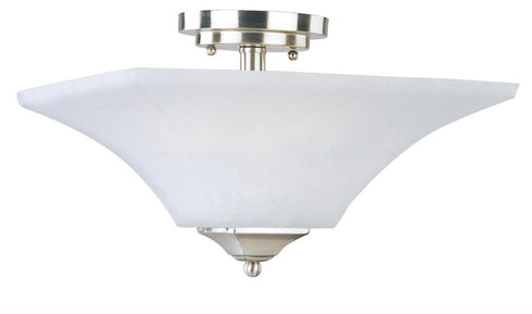 Maxim Aurora Semi Flush Mount in Satin Nickel Finish Model: 20091FTSN