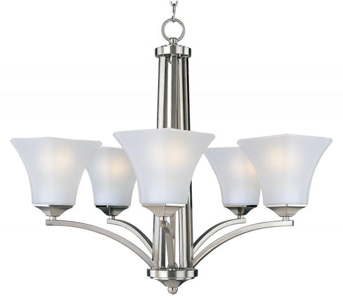 Maxim Aurora Single Tier Chandelier in Satin Nickel Finish Model: 20095FTSN