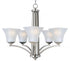 Maxim Aurora Single Tier Chandelier in Satin Nickel Finish Model: 20095FTSN