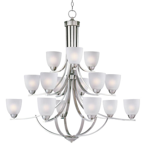 Maxim Axis Multi Tier Chandelier in Satin Nickel Finish Model: 11228FTSN