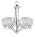 Maxim Axis Single Tier Chandelier in Satin Nickel Finish Model: 11225FTSN