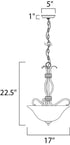 Maxim Basix Invert Bowl Pendant in Satin Nickel Finish Model: 10121FTSN