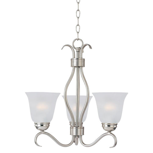Maxim Basix Mini Chandelier in Satin Nickel Finish Model: 10123FTSN