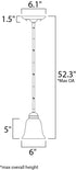 Maxim Basix Mini Pendant in Polished Chrome Finish Model: 91011FTPC