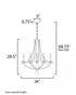 Maxim Basque Chandelier in Driftwood/Anthracite Finish Model: 20345DWAR