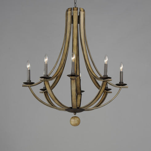 Maxim Basque Chandelier in Driftwood/Anthracite Finish Model: 20348DWAR