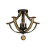 Maxim Basque Semi Flush Mount in Driftwood/Anthracite Finish Model: 20343DWAR